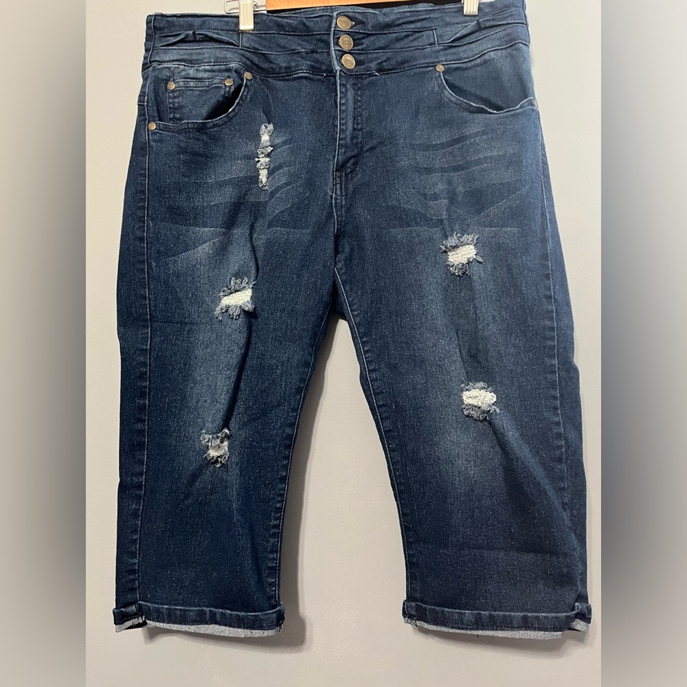 Dark Wash Ripped Jeans